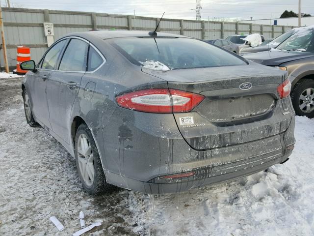 1FA6P0HD5F5116874 - 2015 FORD FUSION SE GRAY photo 3