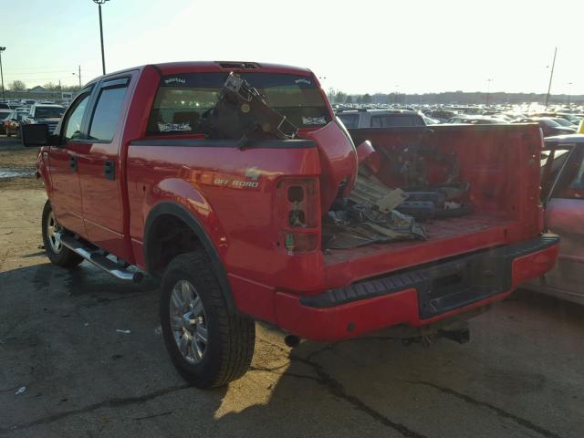 1FTPW14545KE38024 - 2005 FORD F150 SUPER RED photo 3