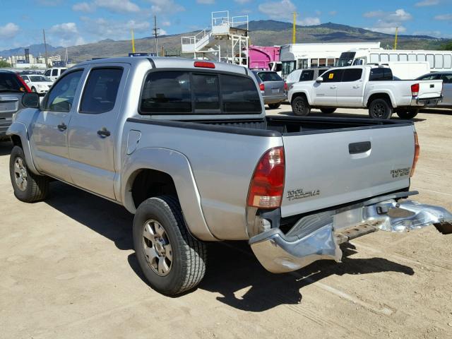 5TEJU62N26Z223606 - 2006 TOYOTA TACOMA DOU SILVER photo 3