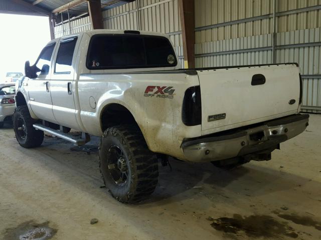 1FTSW21P55ED39801 - 2005 FORD F250 SUPER WHITE photo 3