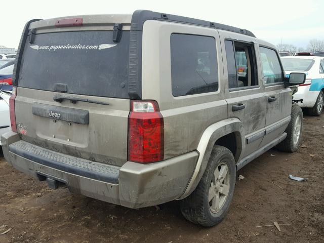 1J8HG48N76C275063 - 2006 JEEP COMMANDER TAN photo 4