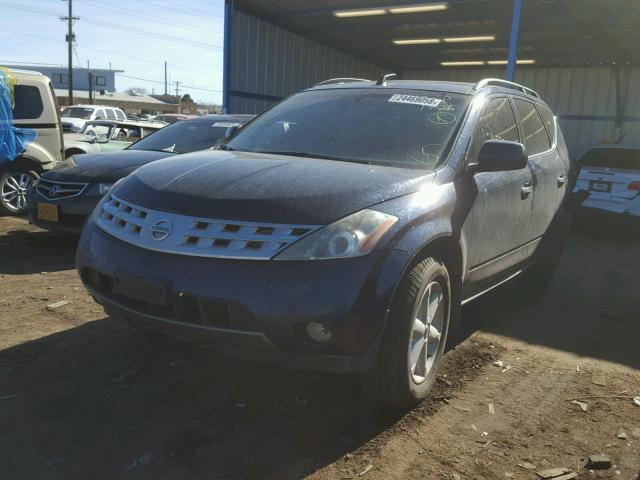 JN8AZ08WX5W401552 - 2005 NISSAN MURANO SL BLUE photo 2