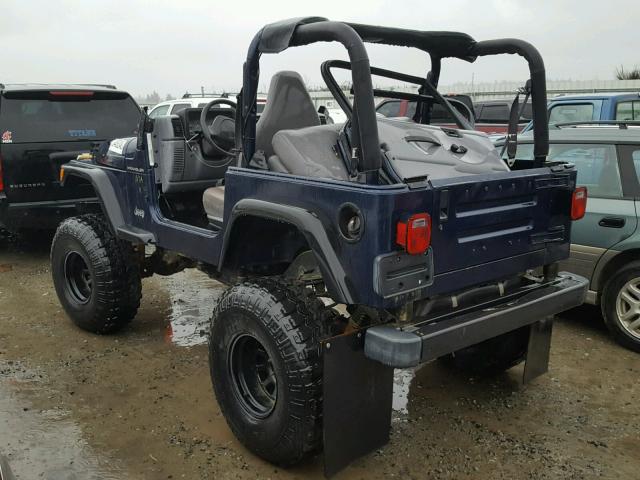 1J4FY29P1VP546281 - 1997 JEEP WRANGLER / BLUE photo 3