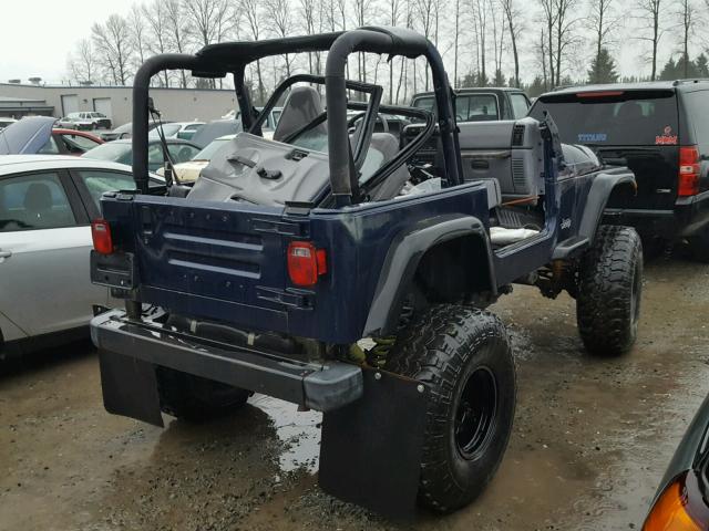 1J4FY29P1VP546281 - 1997 JEEP WRANGLER / BLUE photo 4