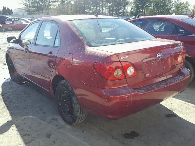 2T1BR32E08C873743 - 2008 TOYOTA COROLLA CE RED photo 3