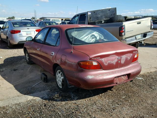 KMHJF24MXVU486971 - 1997 HYUNDAI ELANTRA MAROON photo 3