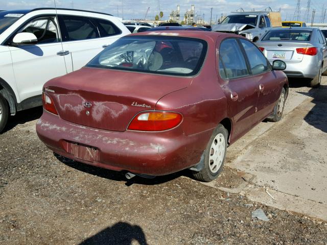 KMHJF24MXVU486971 - 1997 HYUNDAI ELANTRA MAROON photo 4