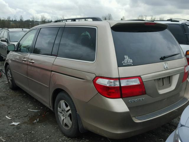 5FNRL38727B422476 - 2007 HONDA ODYSSEY EX GOLD photo 3