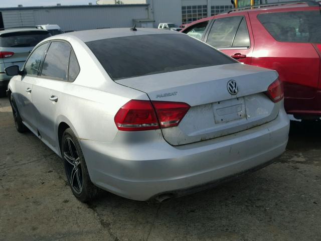 1VWAP7A32CC078295 - 2012 VOLKSWAGEN PASSAT S ვერცხლისფერი ფოტო 3