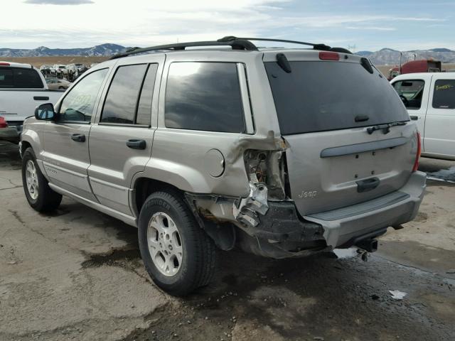 1J4G248S9YC382927 - 2000 JEEP GRAND CHER BEIGE photo 3