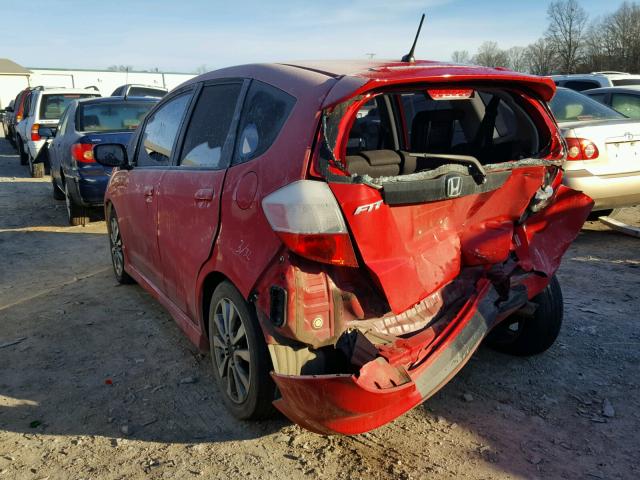 JHMGE8H52CC018774 - 2012 HONDA FIT SPORT RED photo 3