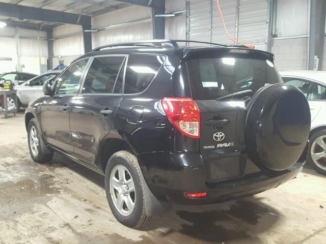 JTMBD33V686067992 - 2008 TOYOTA RAV4 BLACK photo 3