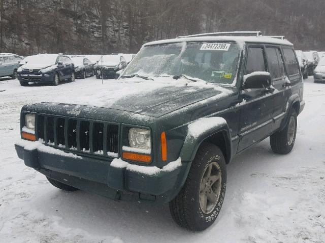 1J4FF68S1XL629108 - 1999 JEEP CHEROKEE S GREEN photo 2