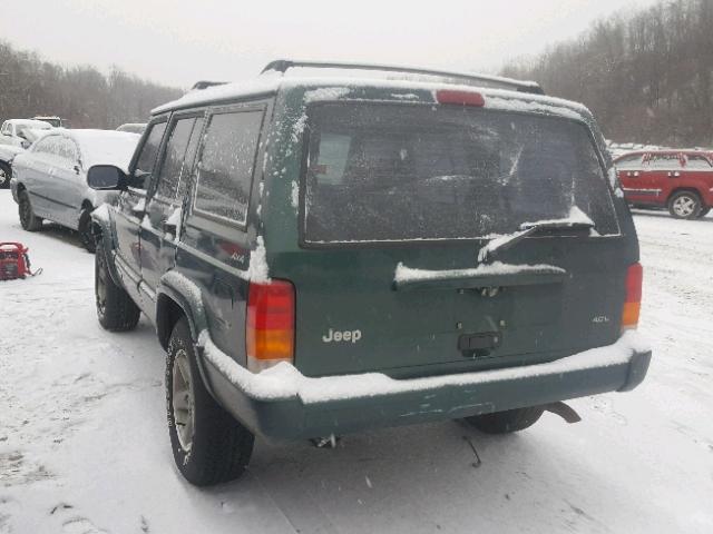 1J4FF68S1XL629108 - 1999 JEEP CHEROKEE S GREEN photo 3