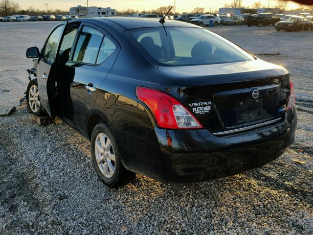 3N1CN7AP5CL847464 - 2012 NISSAN VERSA S BLACK photo 3