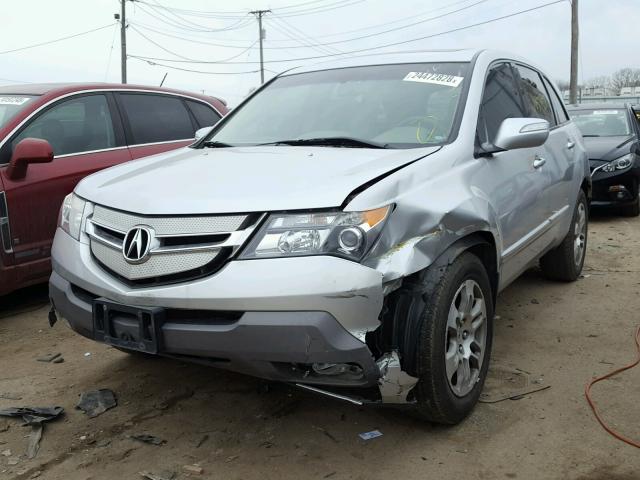 2HNYD284X8H504986 - 2008 ACURA MDX TECHNO SILVER photo 2