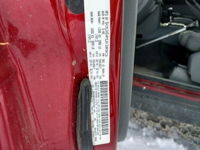 1J8HG48K36C291542 - 2006 JEEP COMMANDER Qırmızı foto 10