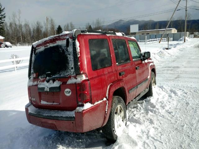 1J8HG48K36C291542 - 2006 JEEP COMMANDER Qırmızı foto 4