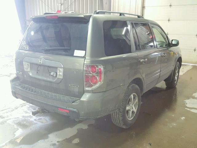 2HKYF18737H518142 - 2007 HONDA PILOT EXL GREEN photo 4