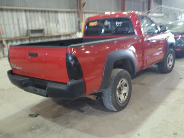 5TEPX42N48Z563235 - 2008 TOYOTA TACOMA RED photo 4