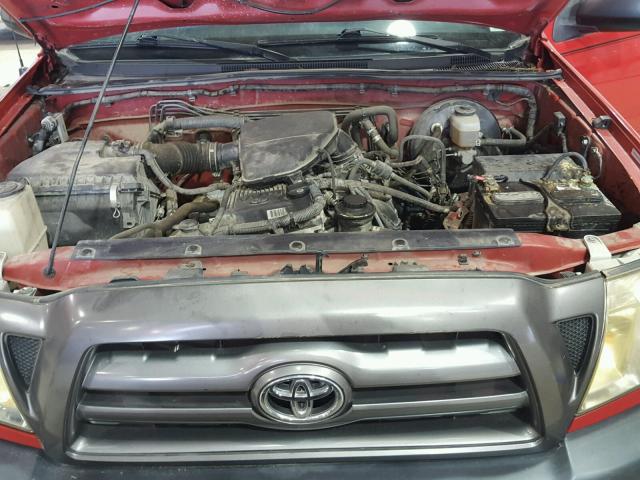 5TEPX42N48Z563235 - 2008 TOYOTA TACOMA RED photo 7