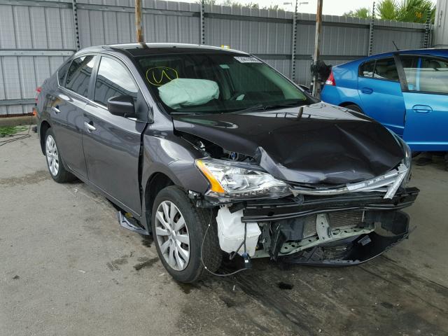 3N1AB7APXDL641283 - 2013 NISSAN SENTRA S GRAY photo 1