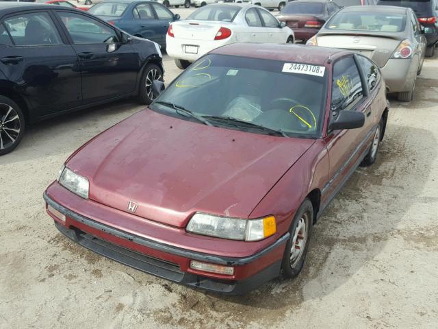 JHMED8451LS010820 - 1990 HONDA CIVIC CRX RED photo 2