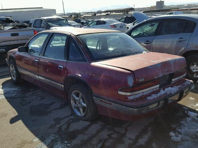 2G4WD54L8N1419298 - 1992 BUICK REGAL LIMI RED photo 3