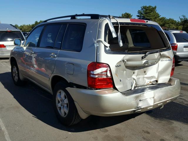 JTEGF21A930083590 - 2003 TOYOTA HIGHLANDER SILVER photo 3