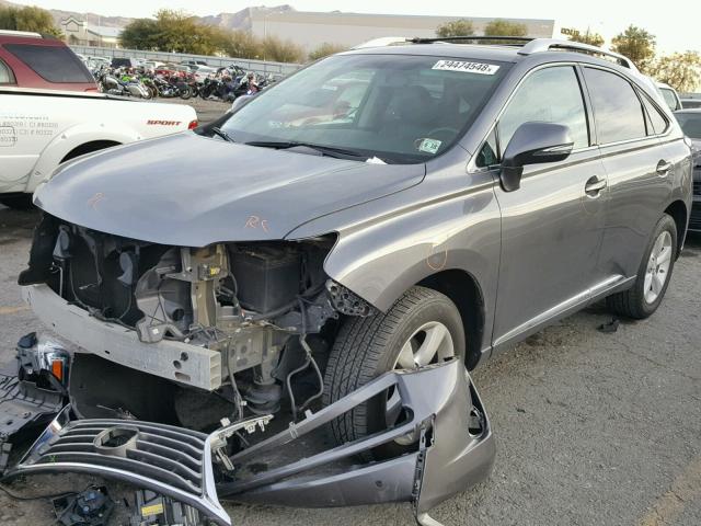 2T2BK1BA1DC203002 - 2013 LEXUS RX 350 GRAY photo 2