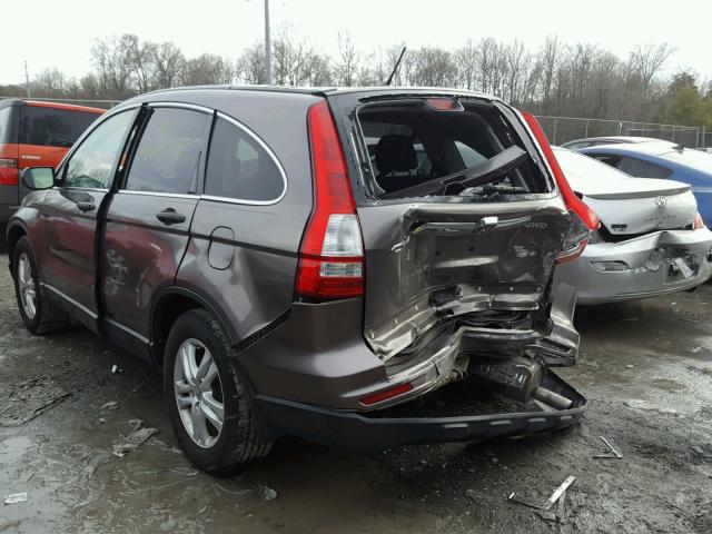 5J6RE4H55BL094422 - 2011 HONDA CR-V EX GRAY photo 3