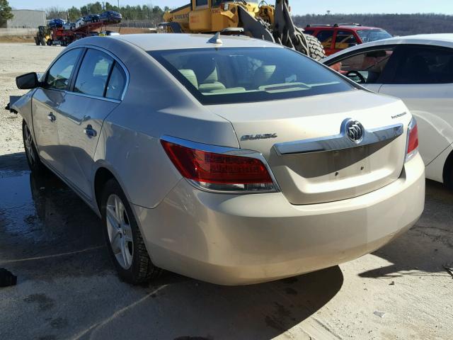 1G4GB5EG0AF136084 - 2010 BUICK LACROSSE C GOLD photo 3