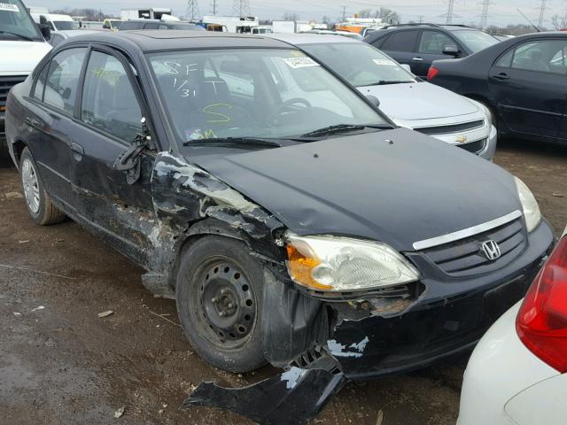 1HGES26741L073728 - 2001 HONDA CIVIC EX BLACK photo 1