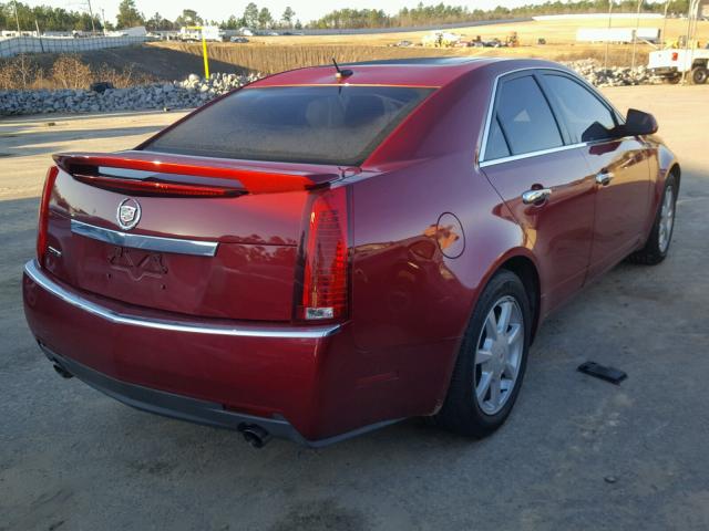 1G6DM577480128164 - 2008 CADILLAC CTS BURGUNDY photo 4