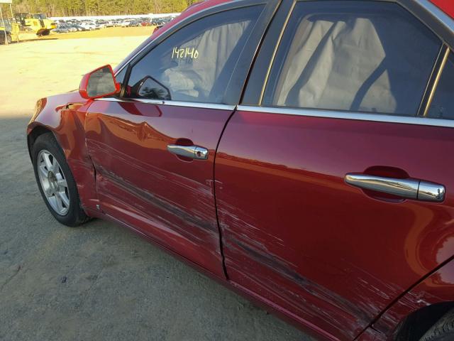 1G6DM577480128164 - 2008 CADILLAC CTS BURGUNDY photo 9