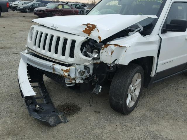 1C4NJRCB3ED728741 - 2014 JEEP PATRIOT LI WHITE photo 9