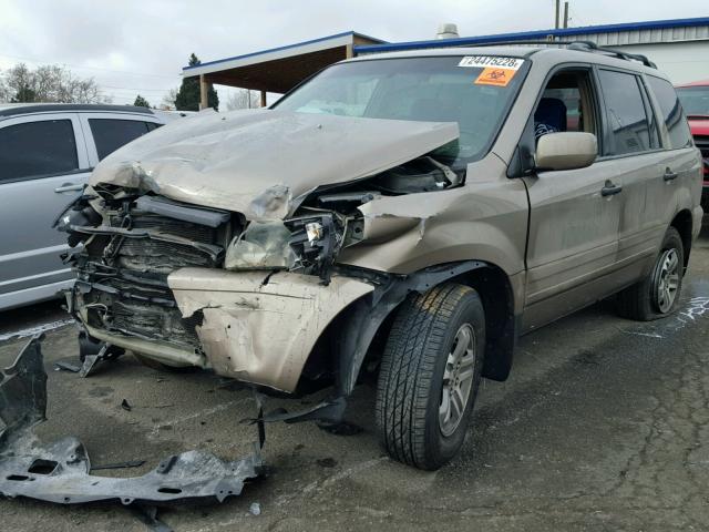 2HKYF18653H544212 - 2003 HONDA PILOT EXL TAN photo 2