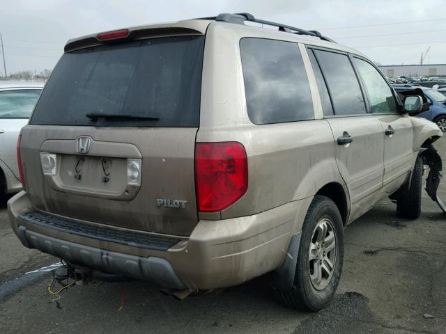 2HKYF18653H544212 - 2003 HONDA PILOT EXL TAN photo 4