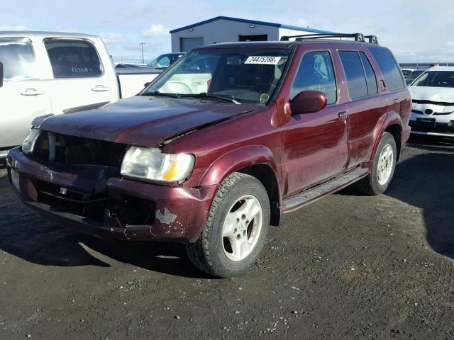 JNRDR09YX2W261684 - 2002 INFINITI QX4 MAROON photo 2