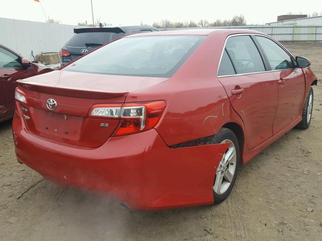 4T1BF1FK3DU686213 - 2013 TOYOTA CAMRY L RED photo 4