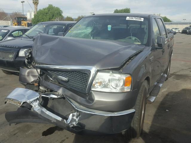 1FTPW12547KD01249 - 2007 FORD F150 SUPER GRAY photo 2