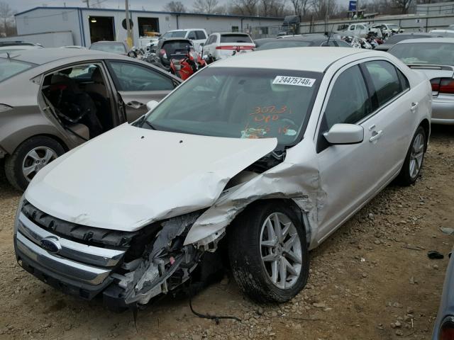 3FAHP0JA7AR127681 - 2010 FORD FUSION SEL WHITE photo 2