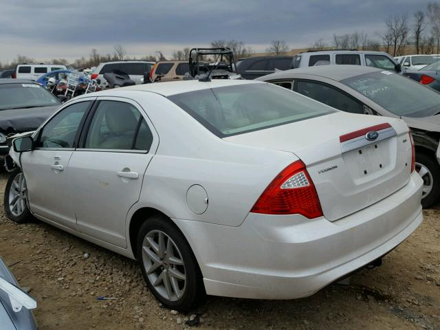 3FAHP0JA7AR127681 - 2010 FORD FUSION SEL WHITE photo 3