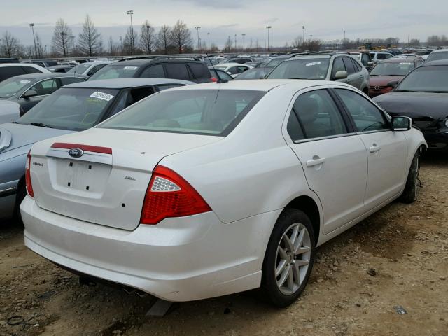 3FAHP0JA7AR127681 - 2010 FORD FUSION SEL WHITE photo 4