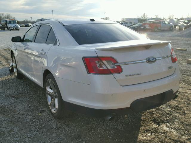 1FAHP2KT7AG138652 - 2010 FORD TAURUS SHO WHITE photo 3