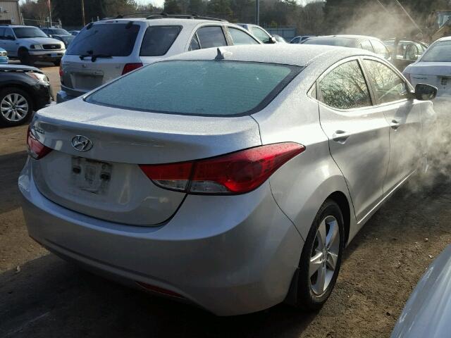 KMHDH4AE9DU830787 - 2013 HYUNDAI ELANTRA GL SILVER photo 4