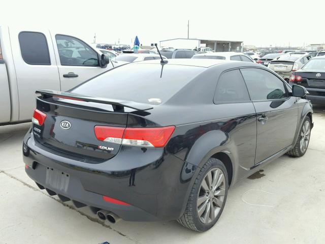 KNAFW6A34B5422103 - 2011 KIA FORTE SX BLACK photo 4