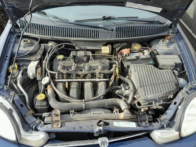 1B3ES46CX1D239284 - 2001 DODGE NEON SE BLUE photo 7