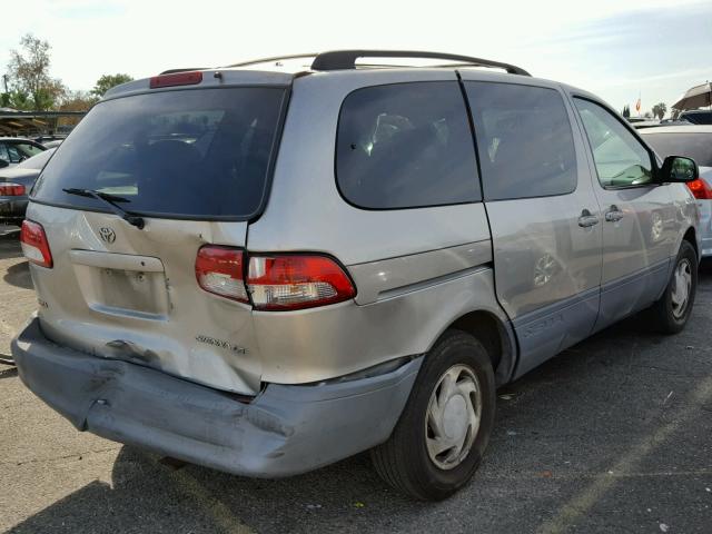 4T3ZF13C21U343228 - 2001 TOYOTA SIENNA LE SILVER photo 4