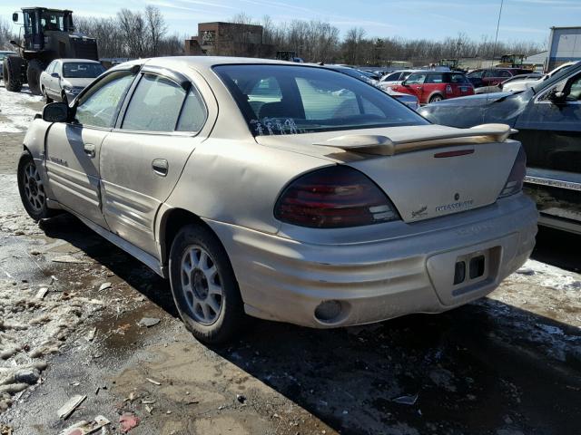 1G2NF52E31M544453 - 2001 PONTIAC GRAND AM S TAN photo 3